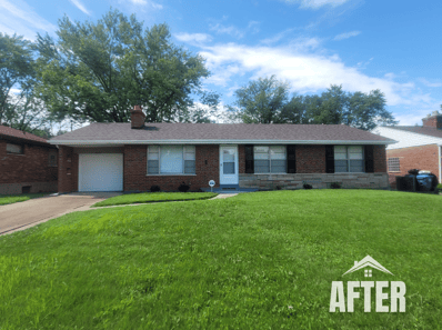 Curbside view of renovated property, titled "After"