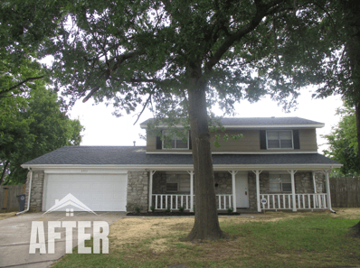 Curbside view of "After" property