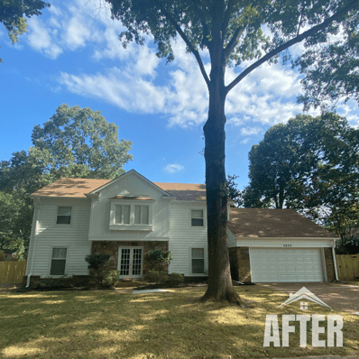 Curbside picture of a renovated property, titled "After"