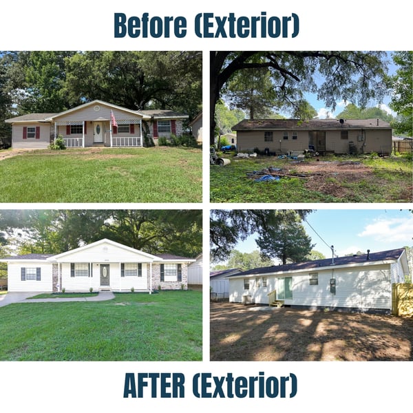 1800 Green Acres Before and After Exterior