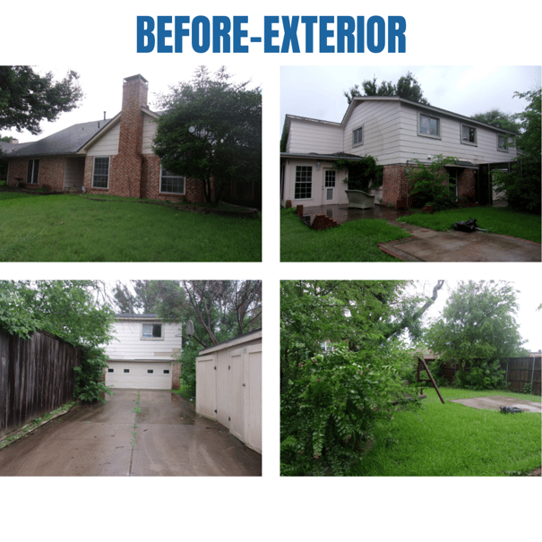 Photo collage of "before" exterior photos