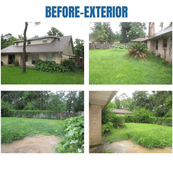 Photo collage of "before" exterior photos