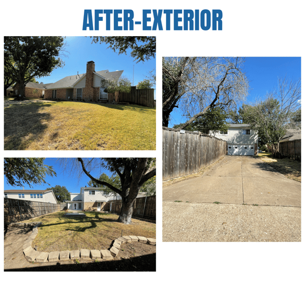 Photo collage of "after" exterior photos