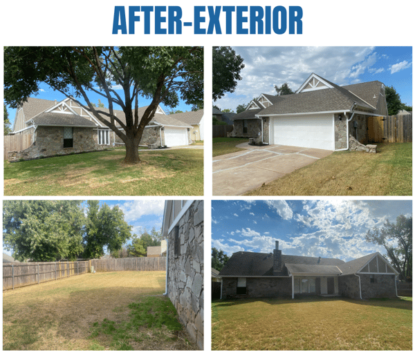 Photo collage of "after" exterior photos