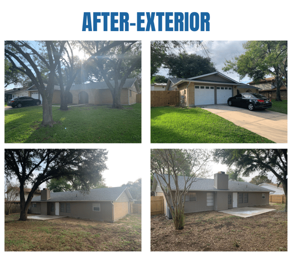 Photo collage of "after" exterior photos