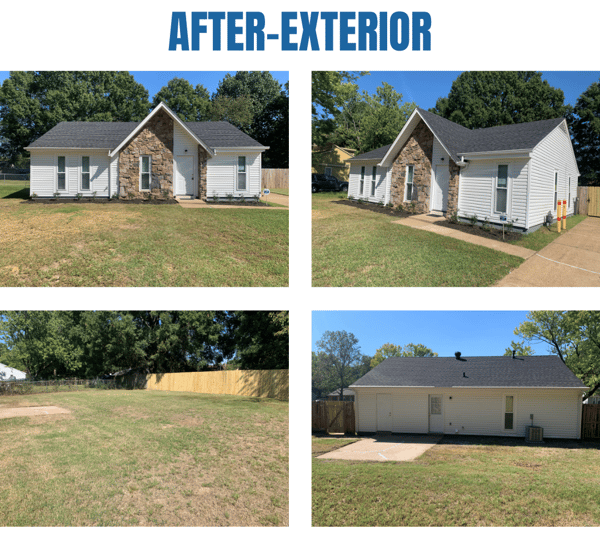 Photo collage of "after" exterior photos