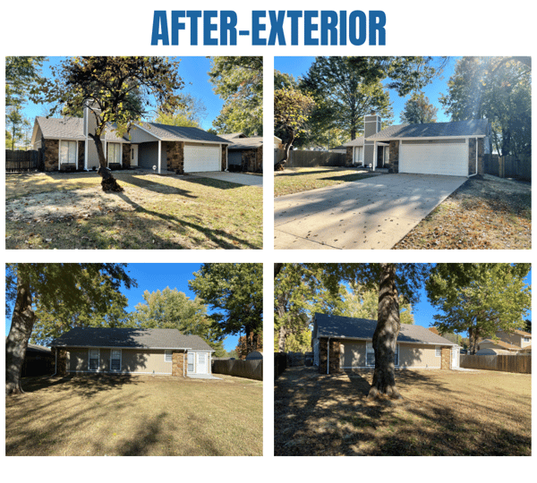 Photo collage of "after" exterior photos