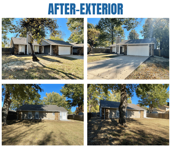 Photo collage of "after" exterior photos