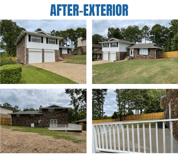 Photo collage of "after" exterior photos