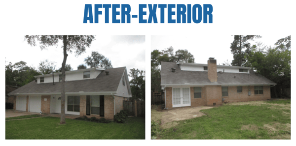 Photo collage of "after" exterior photos