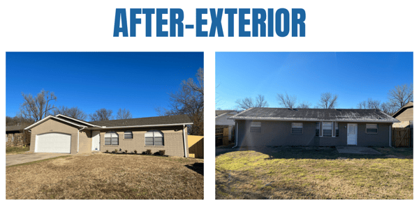 Photo collage of "after" exterior photos