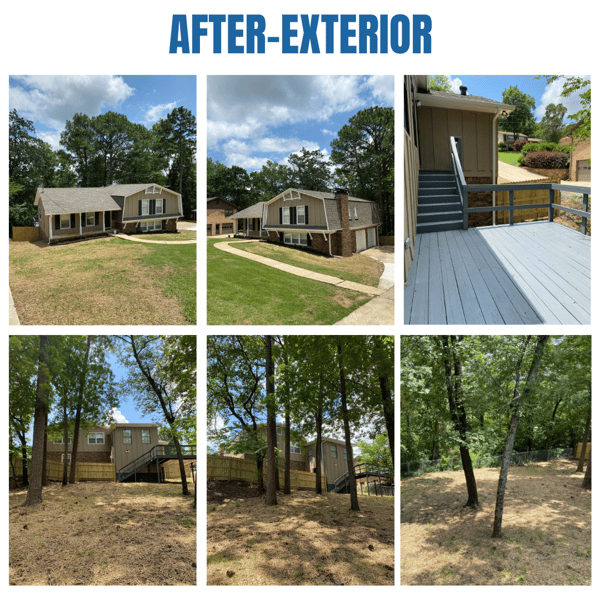 Photo collage of "after" exterior photos