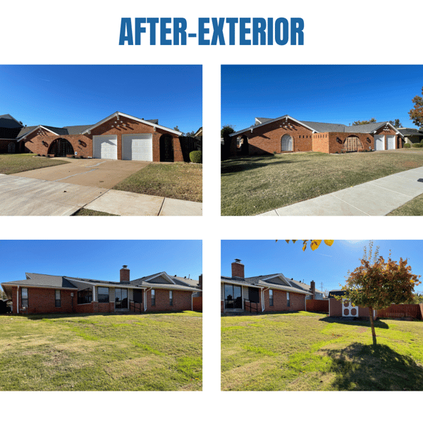 Photo collage of "after" exterior photos