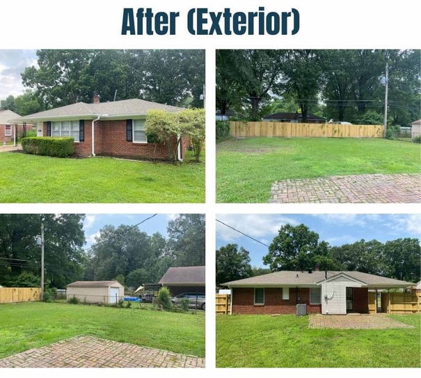 Photo collage of "after" exterior photos