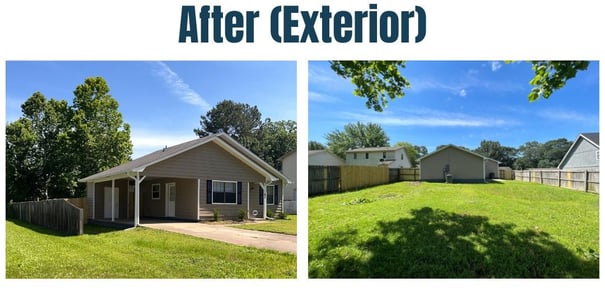 Photo collage of "after" exterior photos