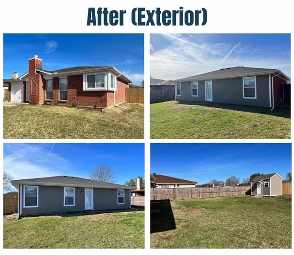 Photo collage of "after" exterior photos