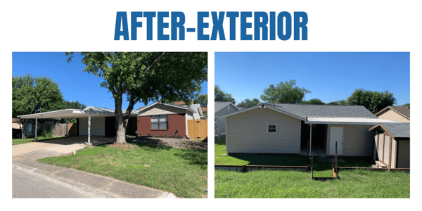 Photo collage of "after" exterior photos