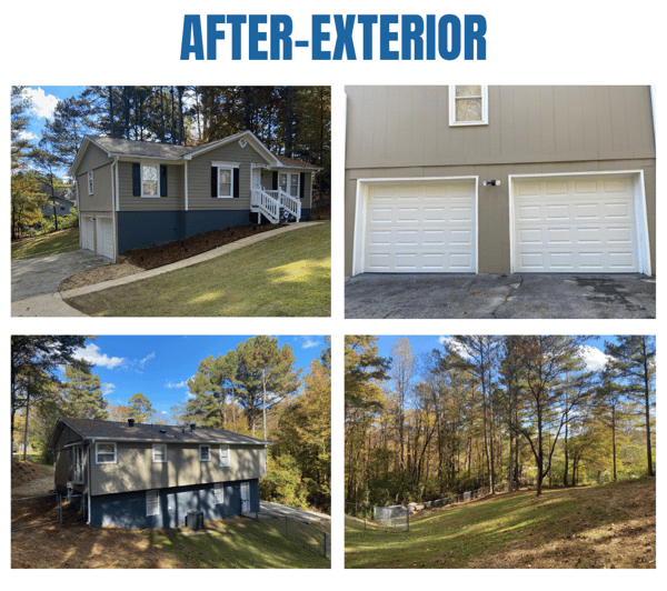 Photo collage of "after" exterior photos