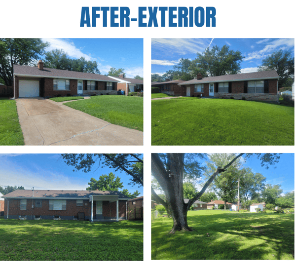 Photo collage of "after" exterior photos