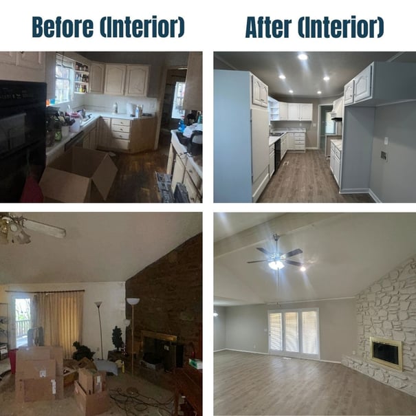 7036 E 80th Street Before and After Interior
