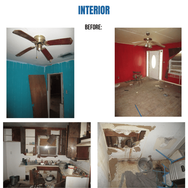 Photo collage of the interior of a home