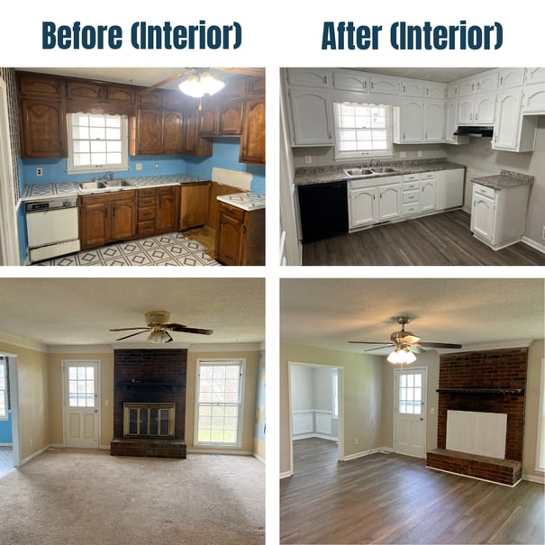 6119 Rickwood Drive Northwest Interior Before and After