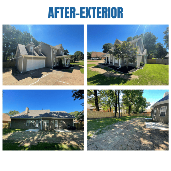 Photo collage of "after" exterior photos