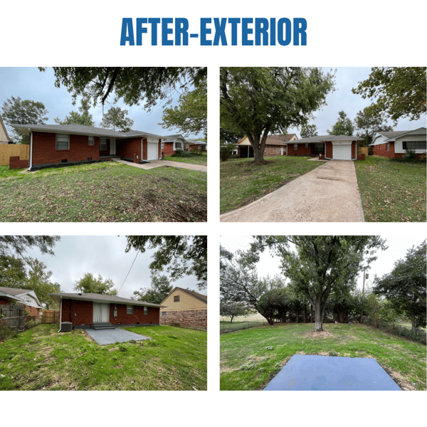 Photo collage of "after" exterior photos