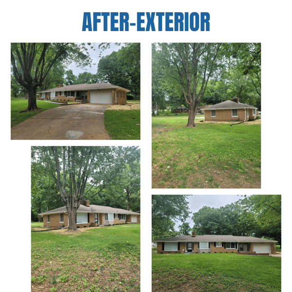 Photo collage of "after" exterior photos