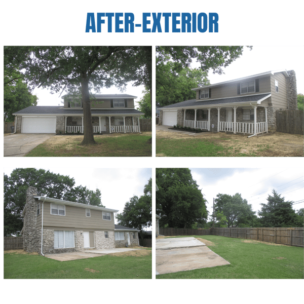 Photo collage of "after" exterior photos