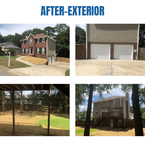 Photo collage of "after" exterior photos