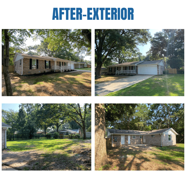 Photo collage of "after" exterior photos