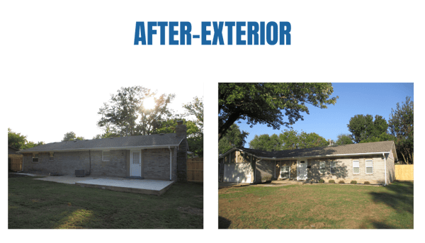 Photo collage of "after" exterior photos