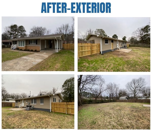 Photo collage of "after" exterior photos