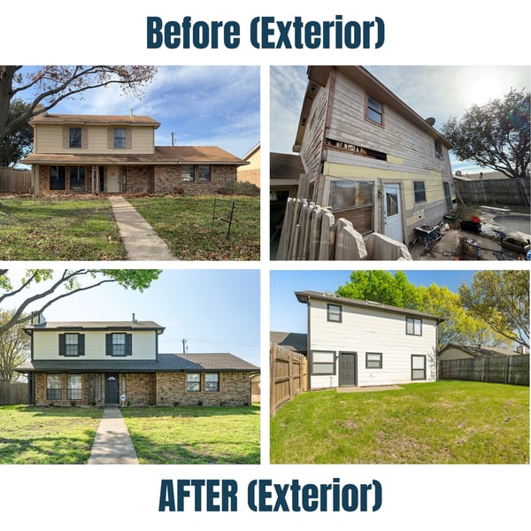 3709 Bond Street Before and After Exterior