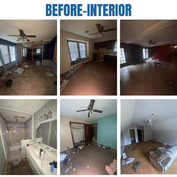 Photo collage of "after" interior photos