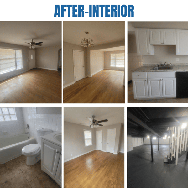 Photo collage of "after" interior photos