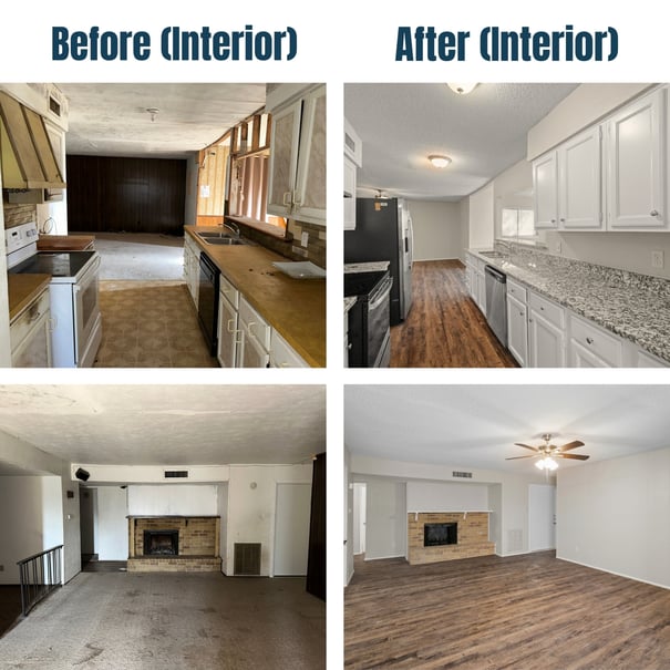 3309 Bellingham Court Interior Before and After