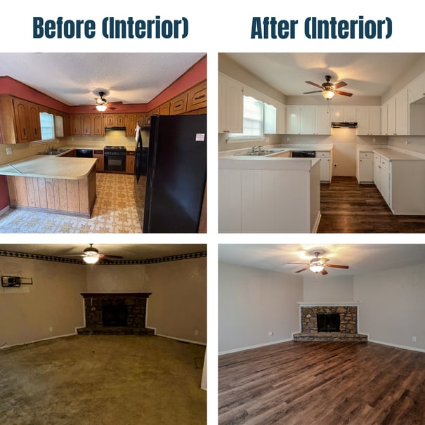 106 Cornwall Court Before and After Interior
