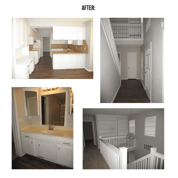 Photo collage of "after" interior photos