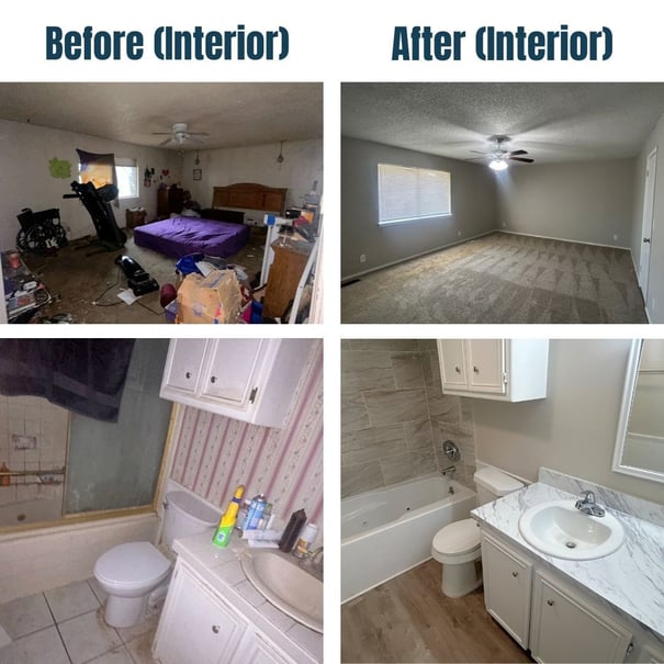 7036 E 80th Street Before and After Interior