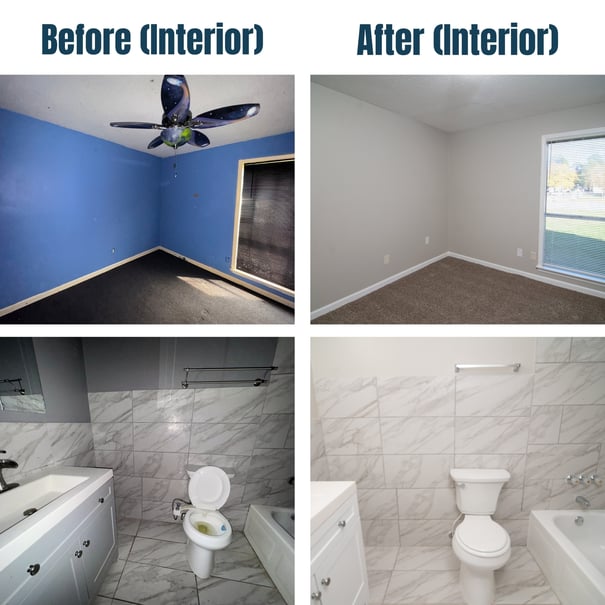 4225 Willow Park Before and After Bedroom_Bathroom