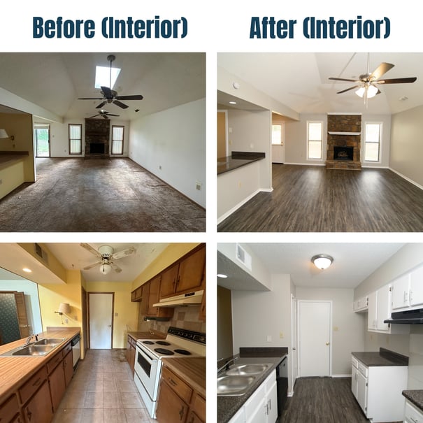 4474 Bonnie Brae Drive Before and After Kitchen_Living Room-1