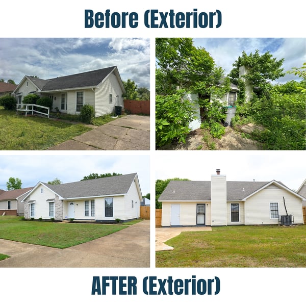 4580 Hickory Branch Before and After Exterior
