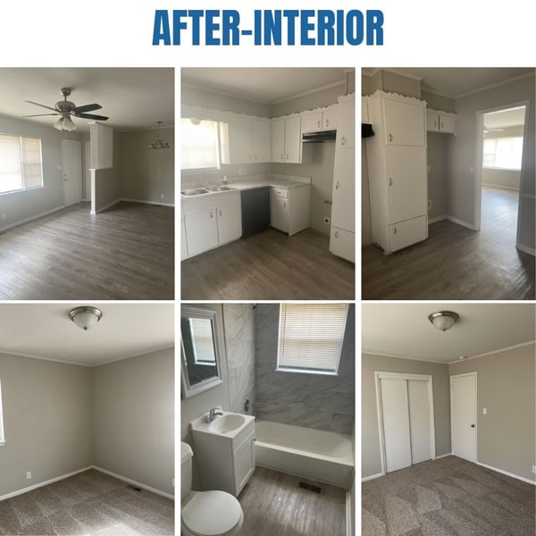 Photo collage of "after" interior photos