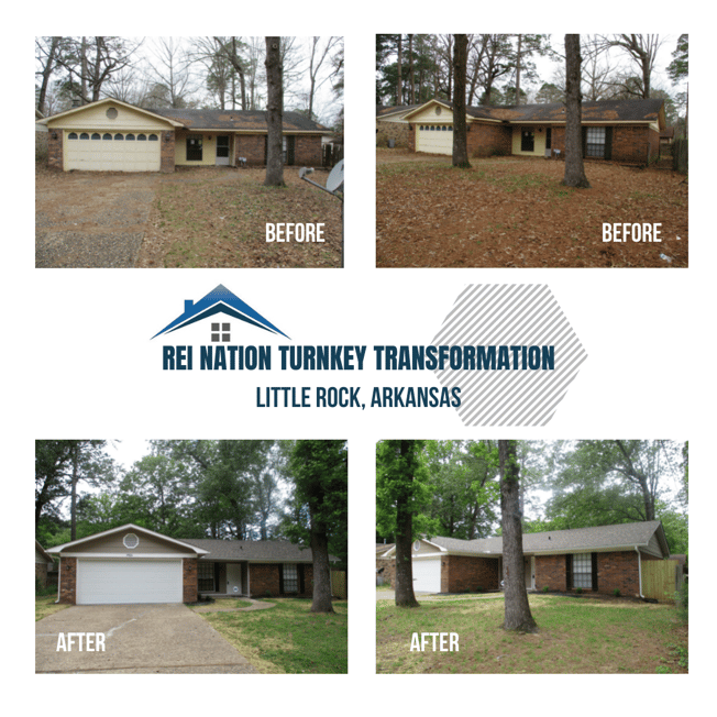 Photo collage from REI Nation's Turnkey Transformation in Little Rock, Arkansas