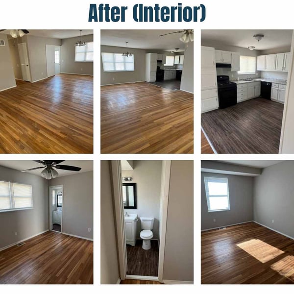 Photo collage of "after" interior photos