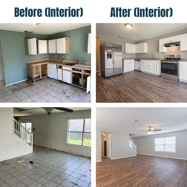 13019 Woller Creek Before and After Interior