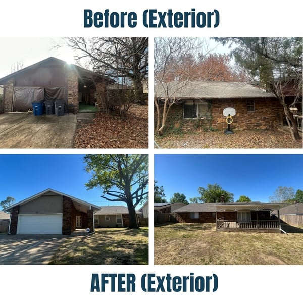 7036 E 80th Street Before and After Exterior