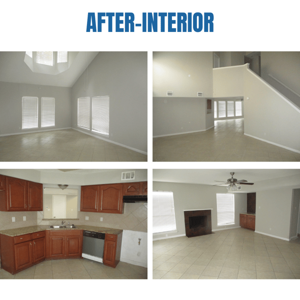 Photo collage of "after" interior photos